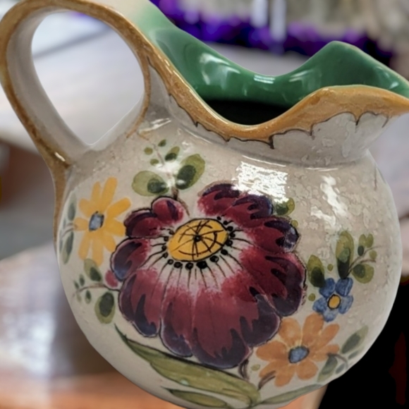 Vintage Royal Gouda Botanical Vase/ Pitcher - Picture 4 of 10